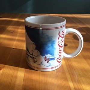 VINTAGE COCA COLA MUG - POLAR BEAR PUSH